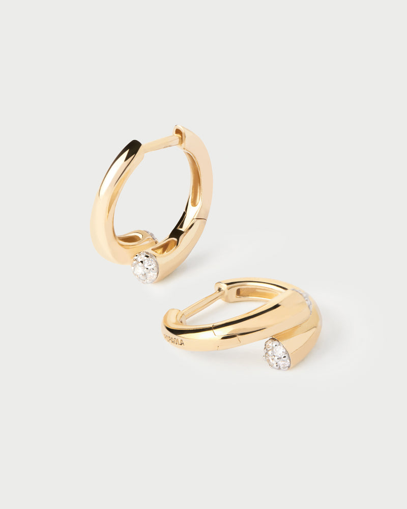 Diamonds and gold Eclipse hoops - 
  
    18K Gold
  

