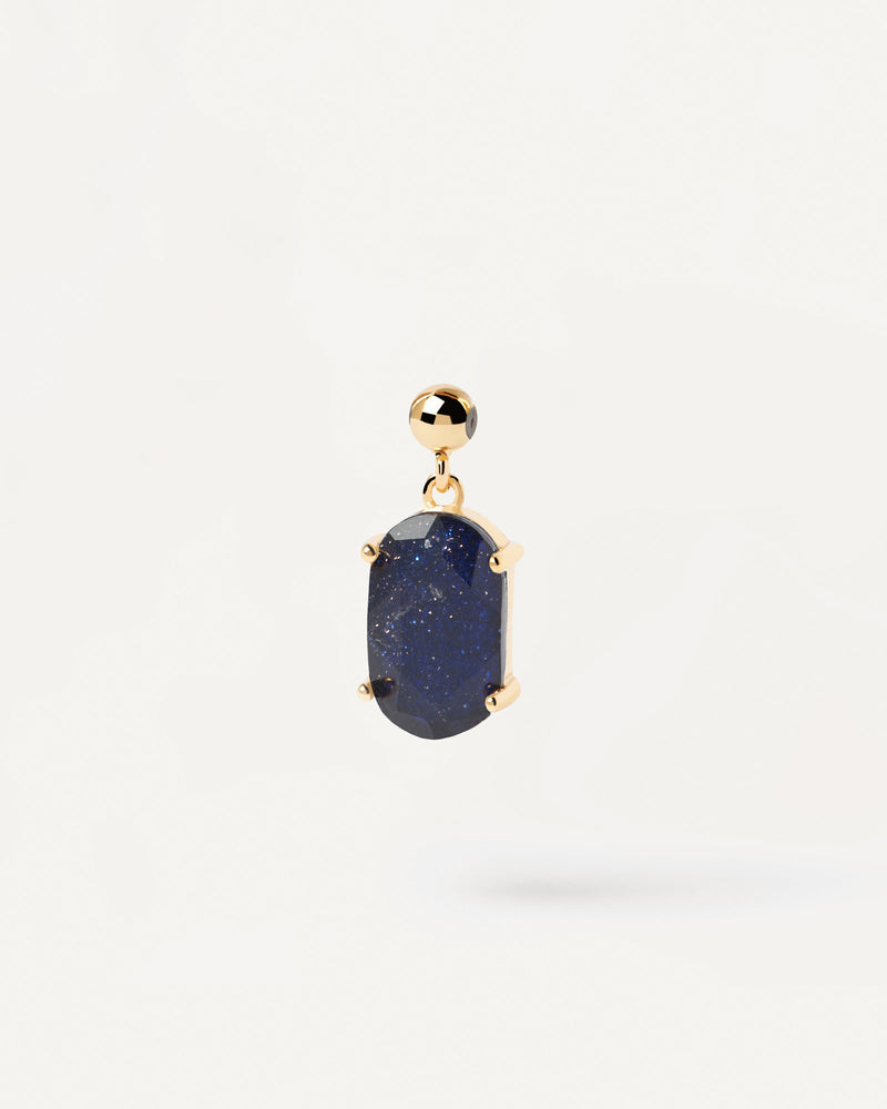 Night blue gemstone Charm pendant for personalized necklace or bracelet
