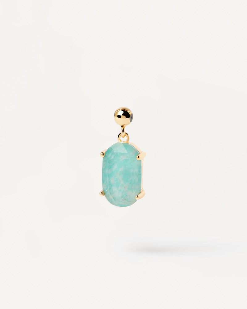 Turquoise blue gemstone Charm pendant for personalized necklace or bracelet