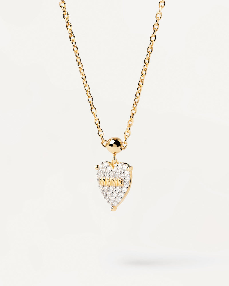 Mama Heart Charm - 
  
    Sterling Silver / 18K Gold plating
  

