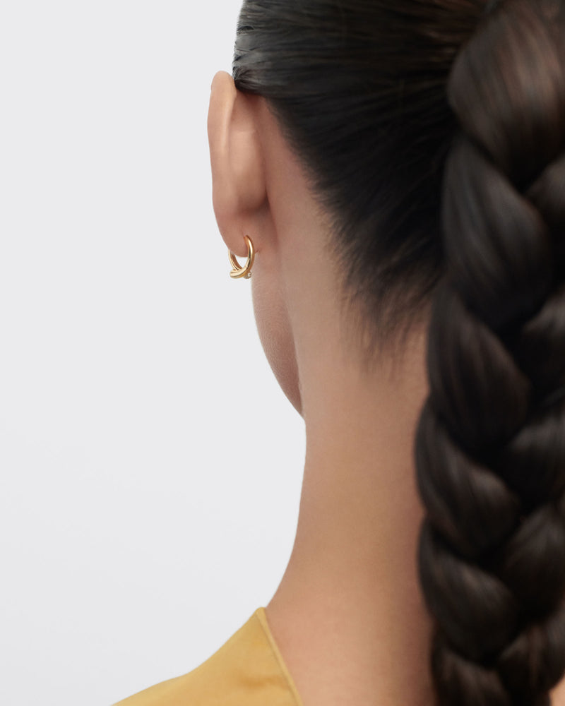 Diamonds and gold Eclipse hoops - 
  
    18K Gold
  
