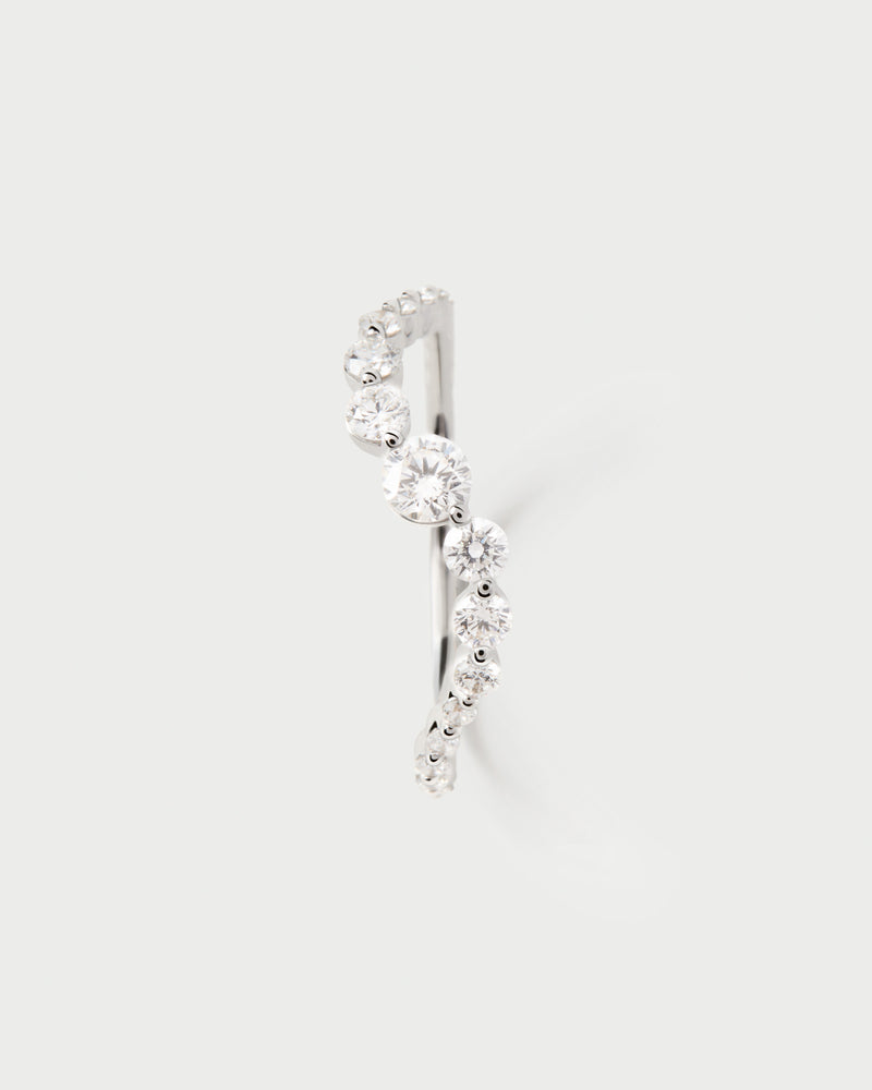 Diamonds and white gold Venus ring - 
  
    18K White gold / Rhodium silver plating
  
