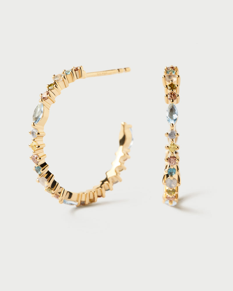 Lotus hoops - 
  
    Sterling Silver / 18K Gold plating
  
