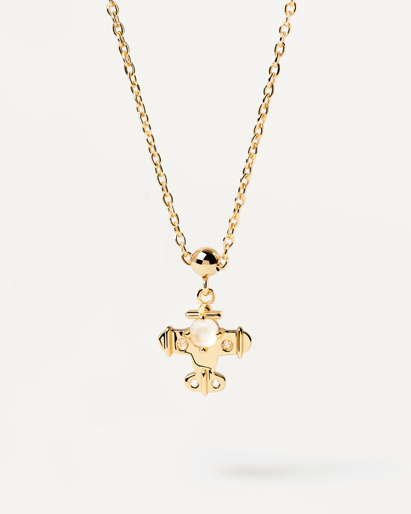 Plane Charm - 
  
    Sterling Silver / 18K Gold plating
  
