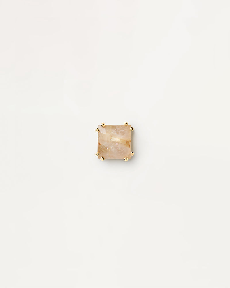 Suki Rutilated Quartz Single Earring - 
  
    Sterling Silver / 18K Gold plating
  
