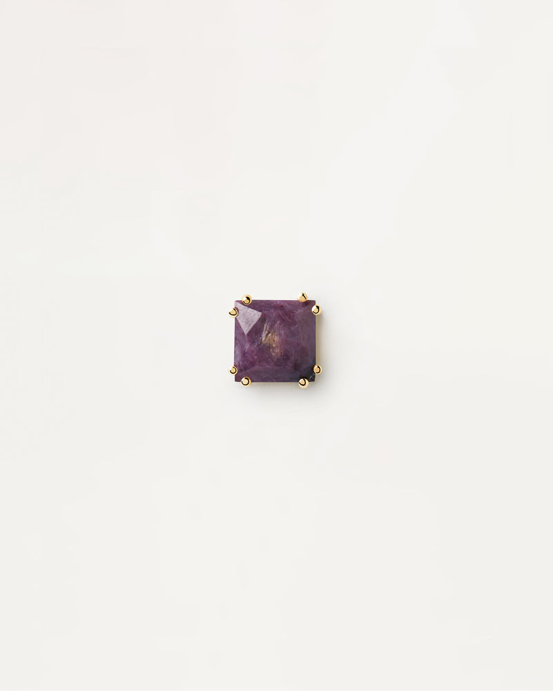 Suki Charoite Single Earring - 
  
    Sterling Silver / 18K Gold plating
  
