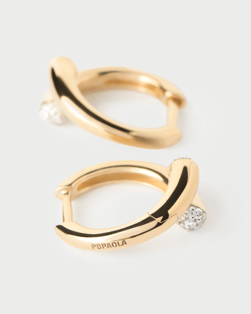 Diamonds and gold Eclipse hoops - 
  
    18K Gold
  
