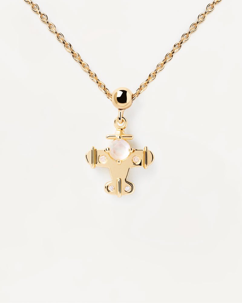 Plane Charm - 
  
    Sterling Silver / 18K Gold plating
  
