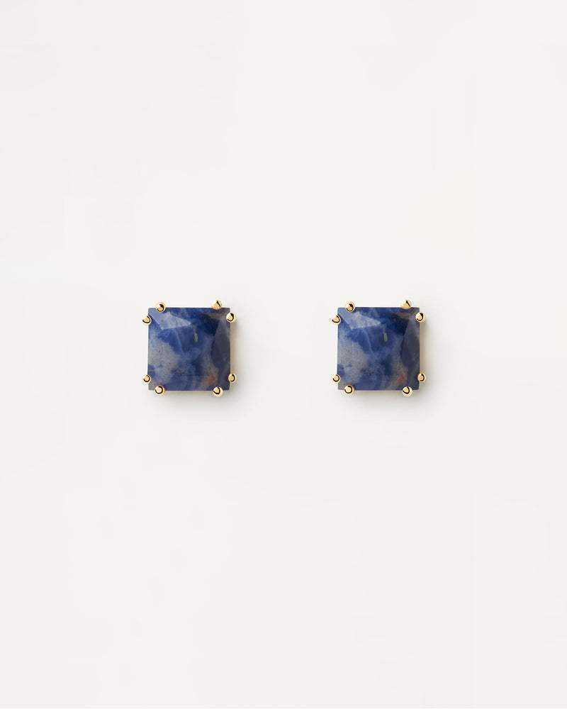 Suki Sodalite Single Earring - 
  
    Sterling Silver / 18K Gold plating
  
