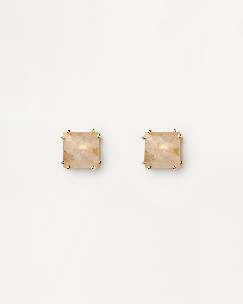Suki Rutilated Quartz Single Earring - 
  
    Sterling Silver / 18K Gold plating
  
