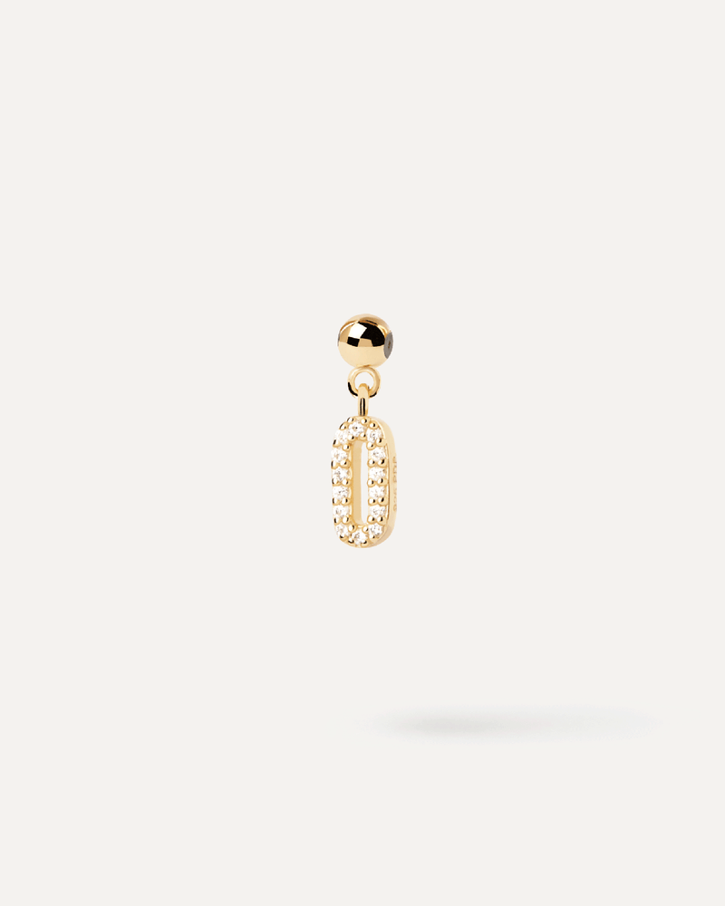 Letter O Charm - 
  
    Sterling Silver / 18K Gold plating
  
