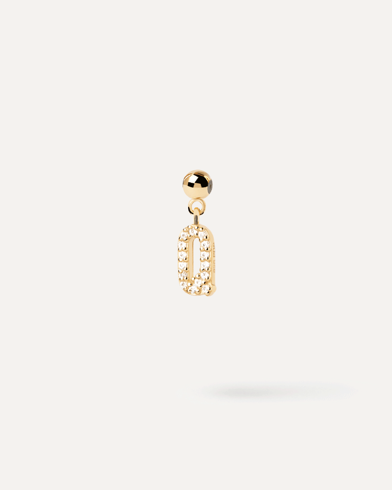 Letter Q Charm - 
  
    Sterling Silver / 18K Gold plating
  
