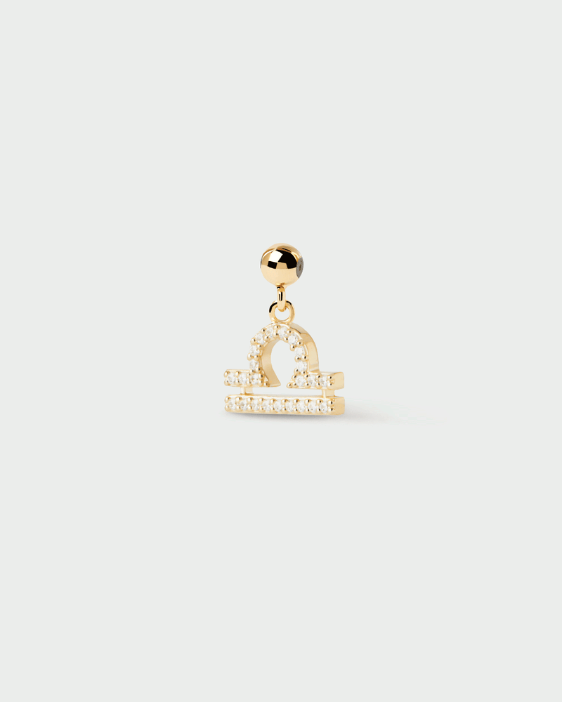 Libra Zodiac Charm - 
  
    Sterling Silver / 18K Gold plating
  
