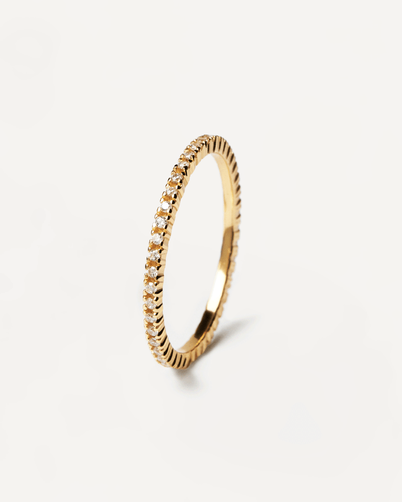 White Essential Ring - 
  
    Sterling Silver / 18K Gold plating
  
